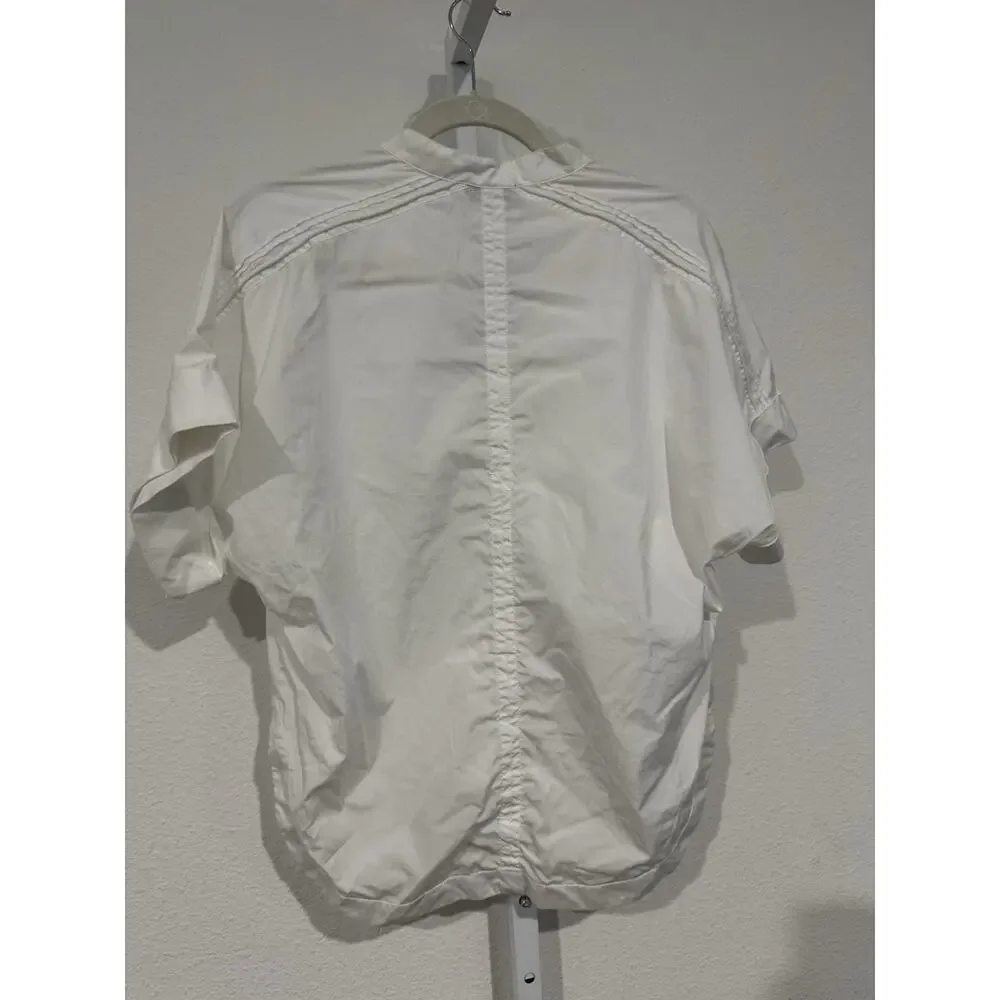 Rag & Bone Darcy Boxy Round Neck Short Sleeve Cotton Poplin Hi-low Classic XS/S